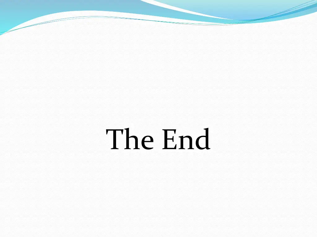 the end