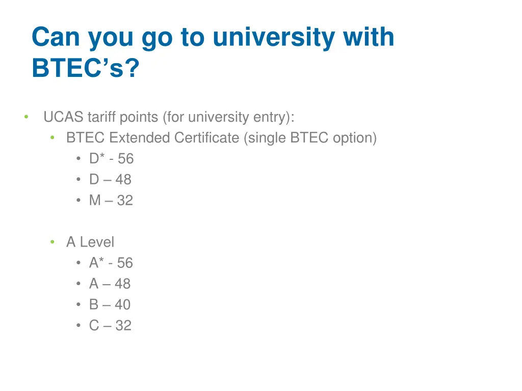 can you go to university with btec s