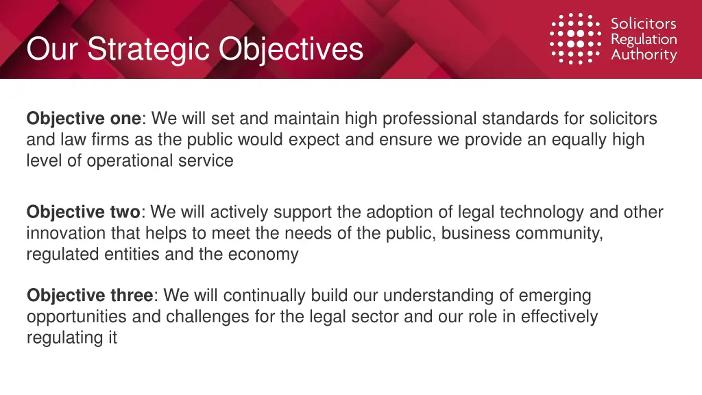 our strategic objectives