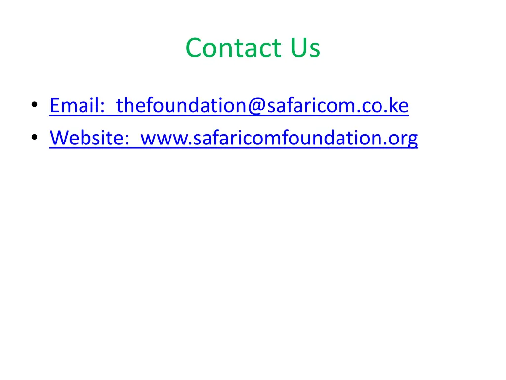 contact us