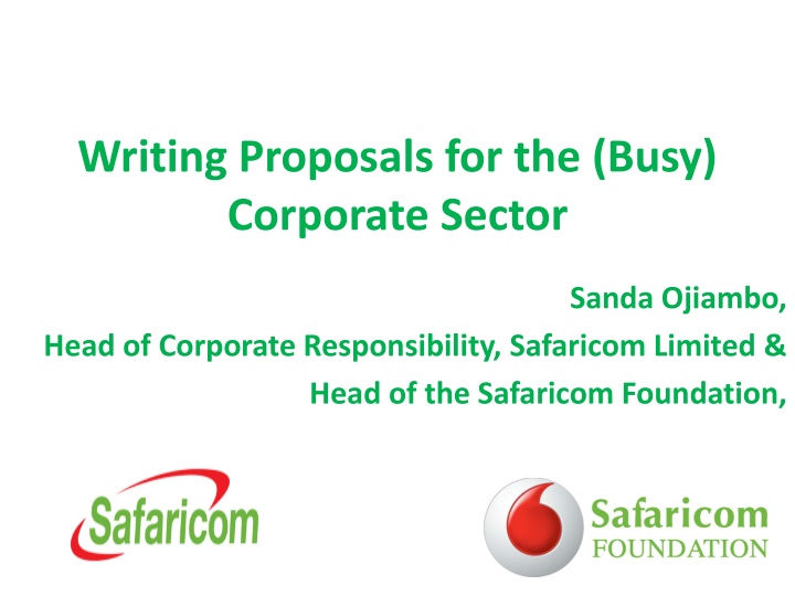 writing proposals for the busy corporate sector