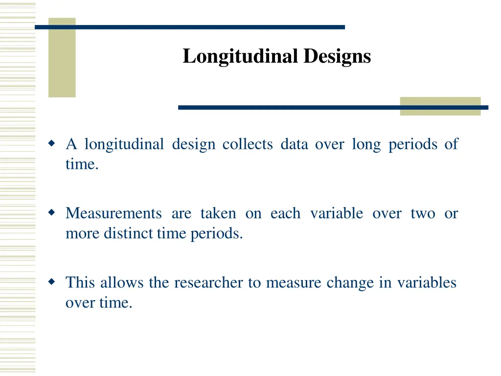 longitudinal designs