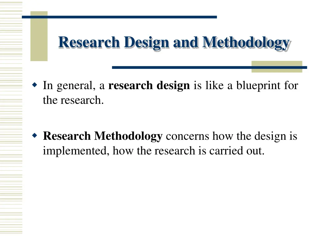research design and methodology