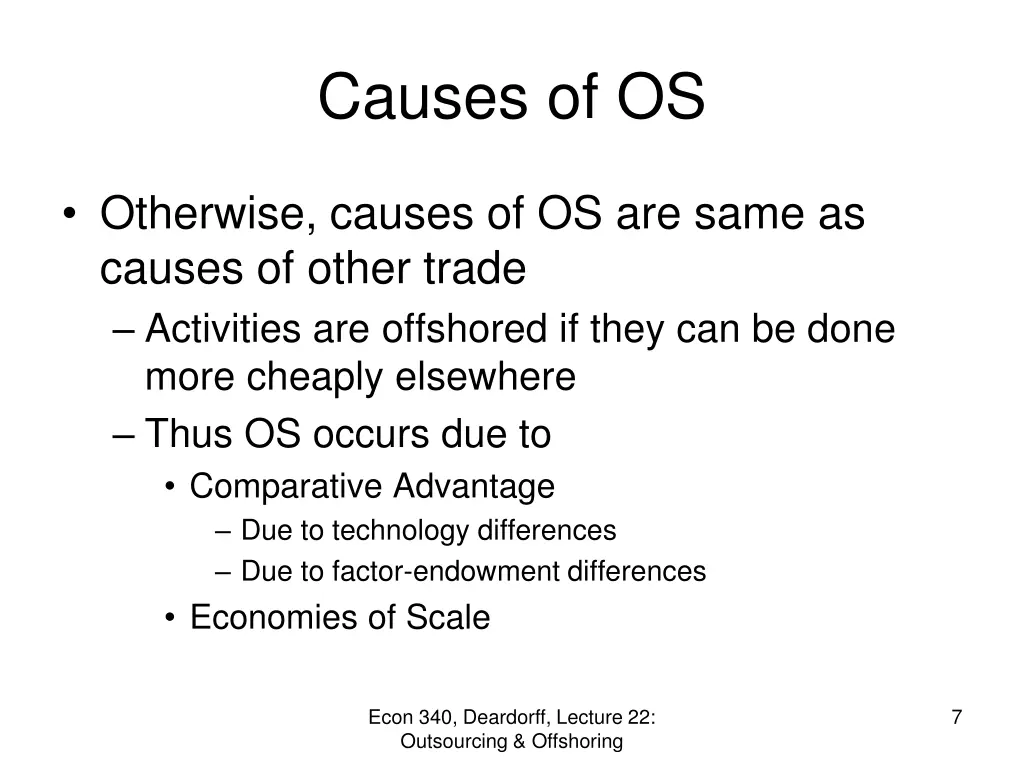 causes of os 1