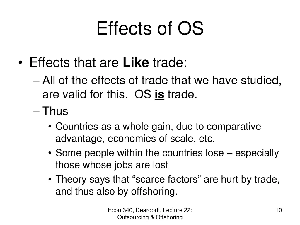 effects of os 1