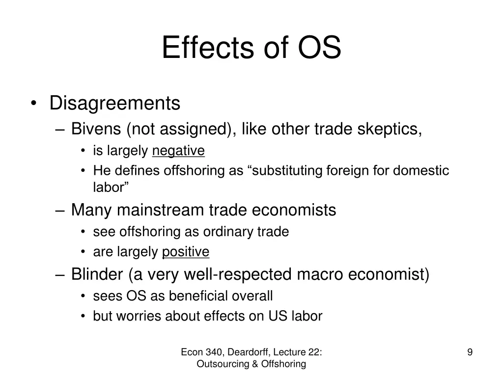 effects of os