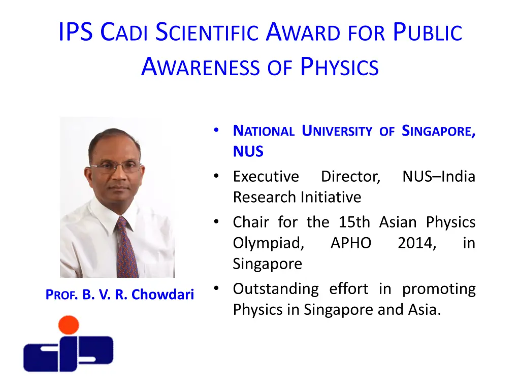 ips c adi s cientific a ward for p ublic