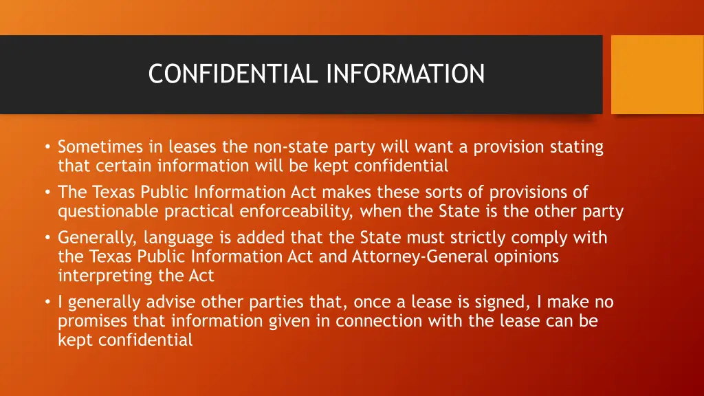 confidential information