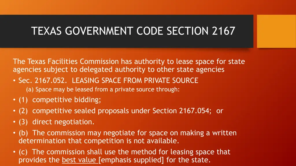 texas government code section 2167