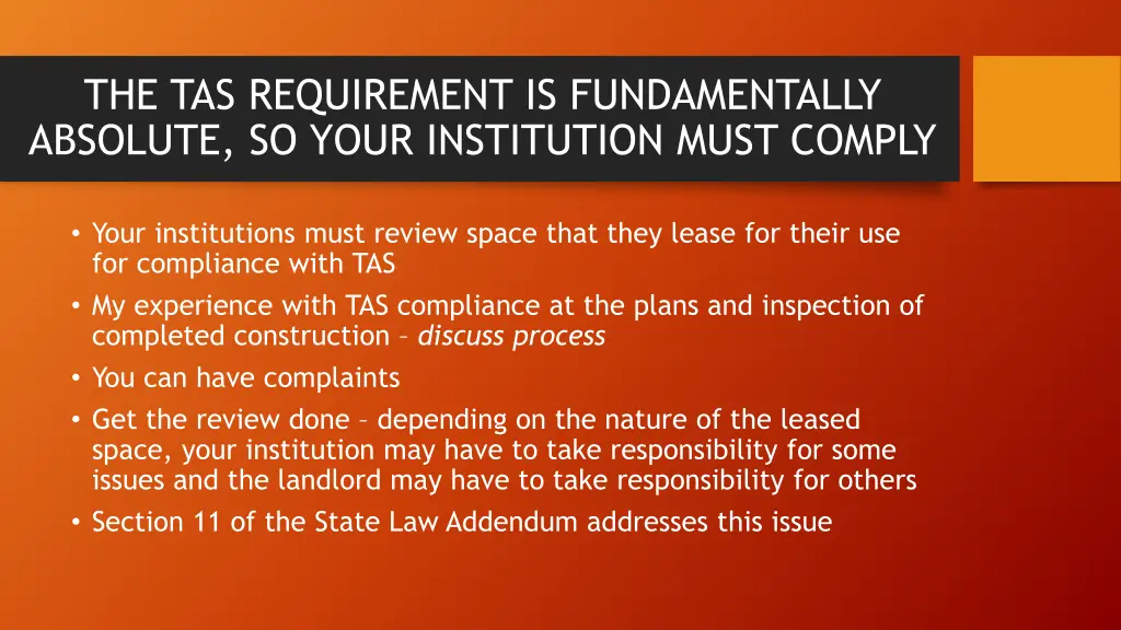 the tas requirement is fundamentally absolute