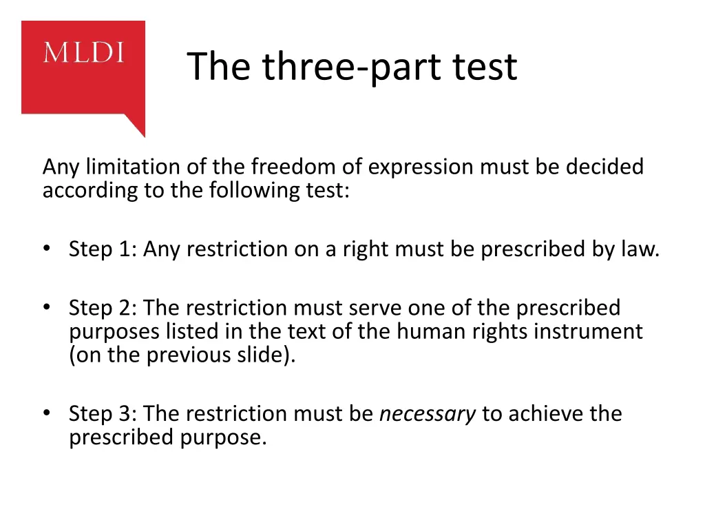 the three part test