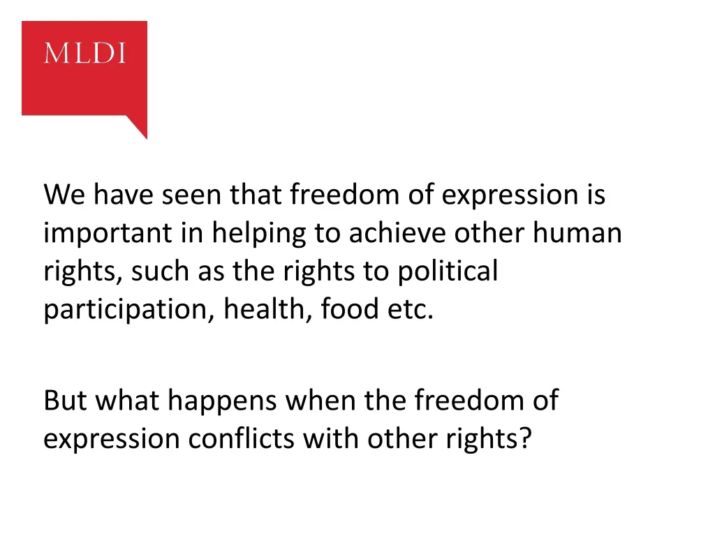 we have seen that freedom of expression