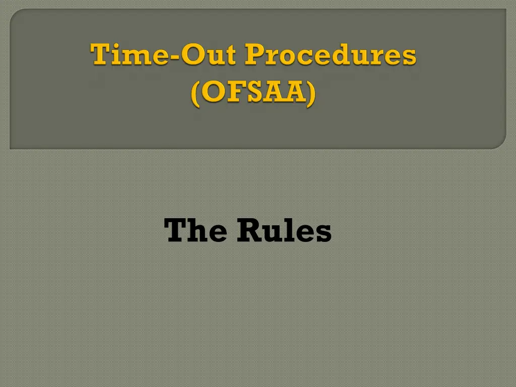 the rules