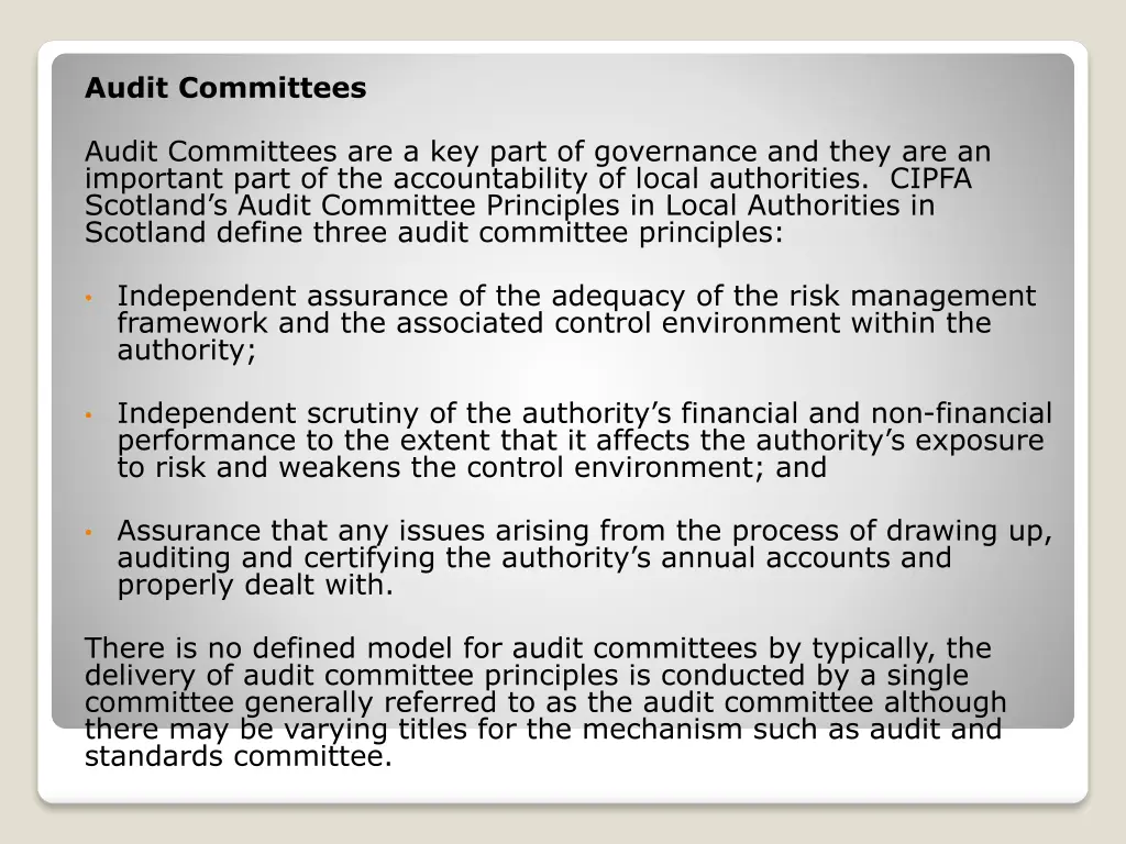 audit committees