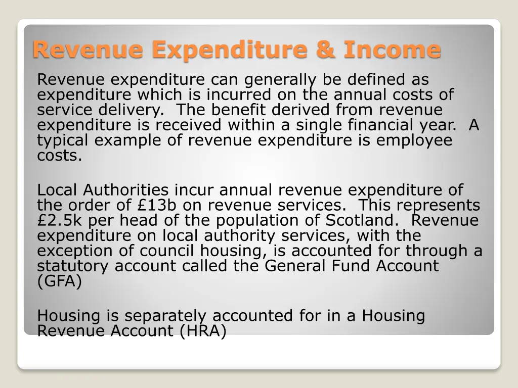 revenue expenditure income revenue expenditure