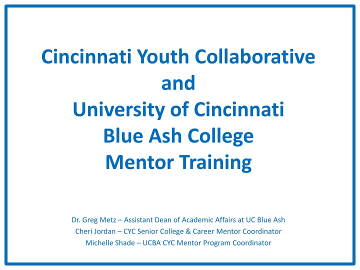 cincinnati youth collaborative and university