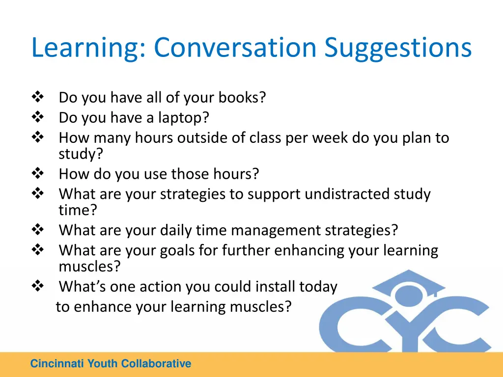 learning conversation suggestions