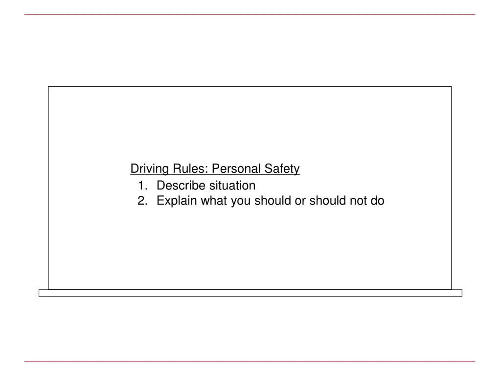 driving rules personal safety 1 describe