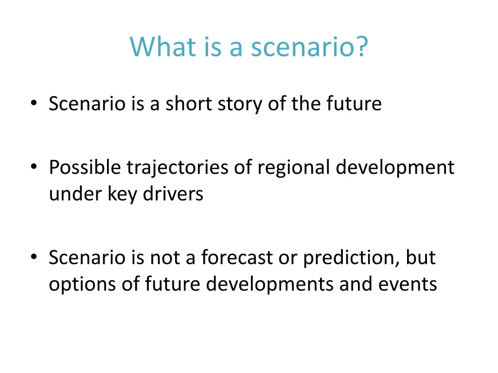 what is a scenario