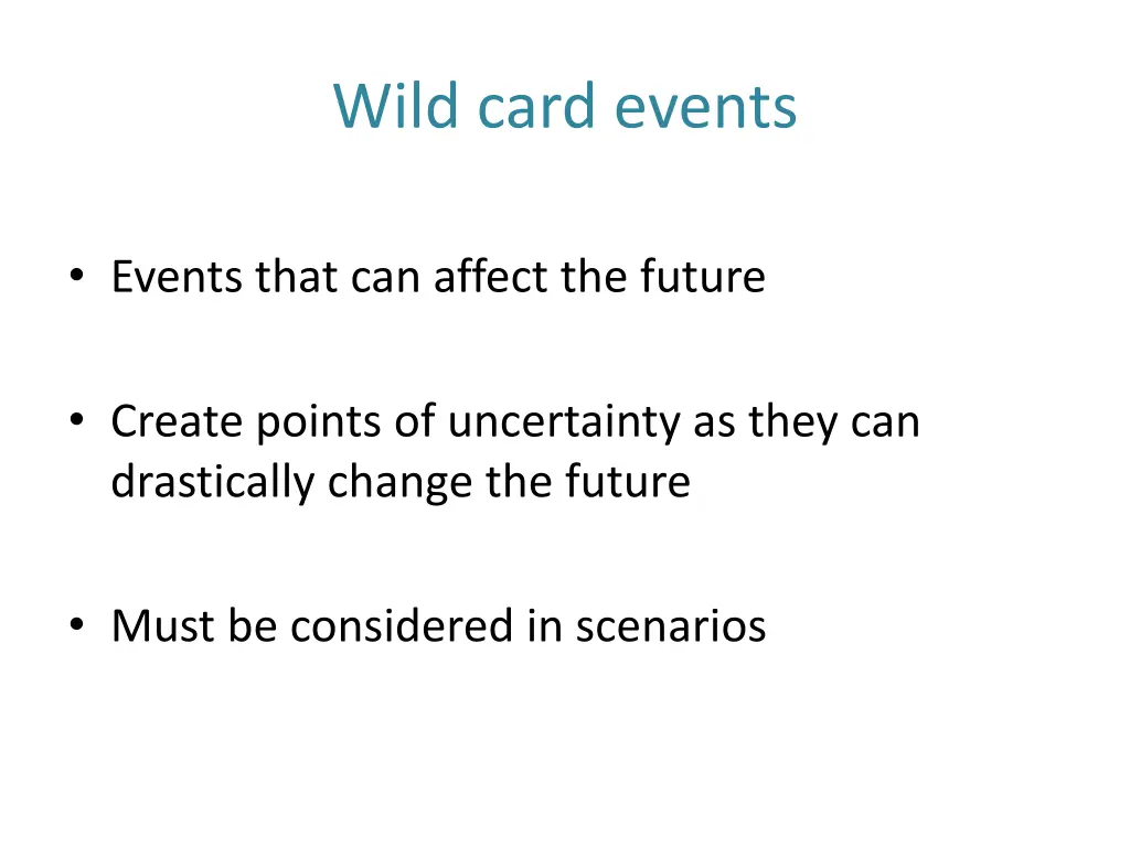 wild card events