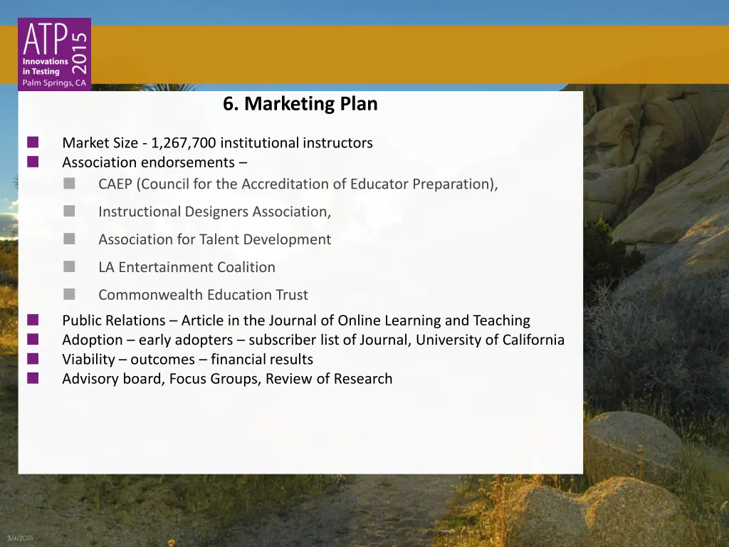 6 marketing plan