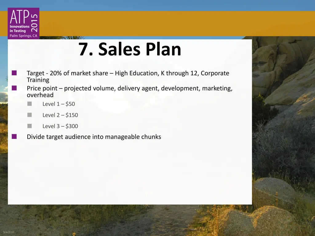 7 sales plan