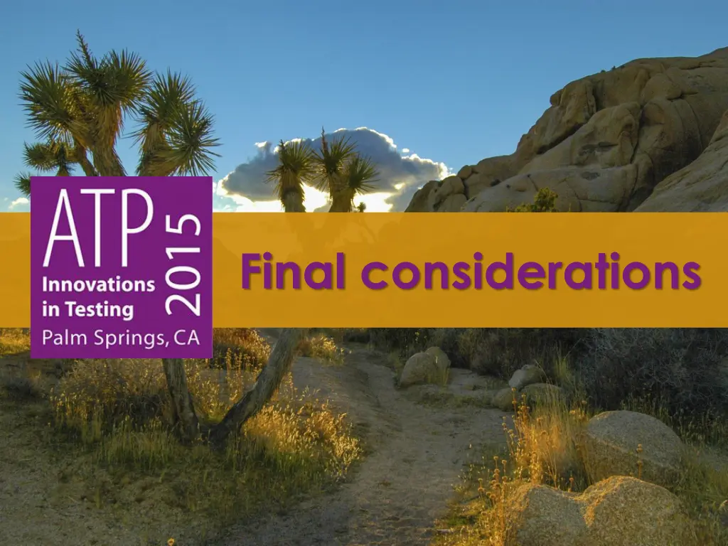 final considerations