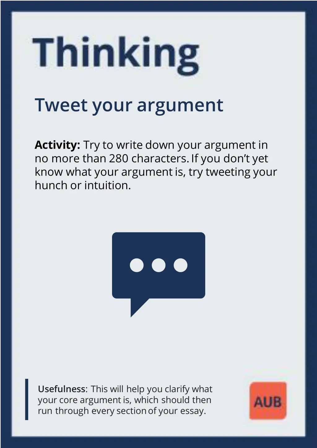 tweet your argument