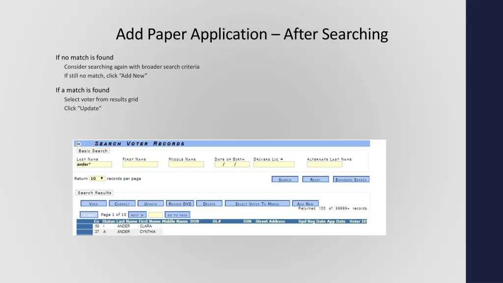 add paper application after searching