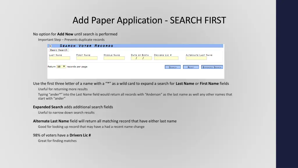 add paper application search first