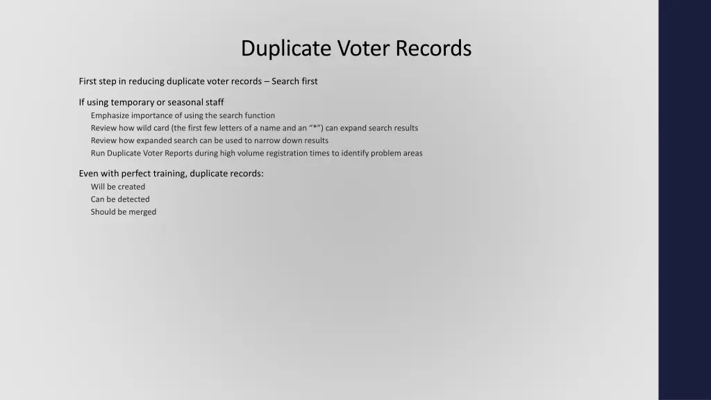 duplicate voter records 1