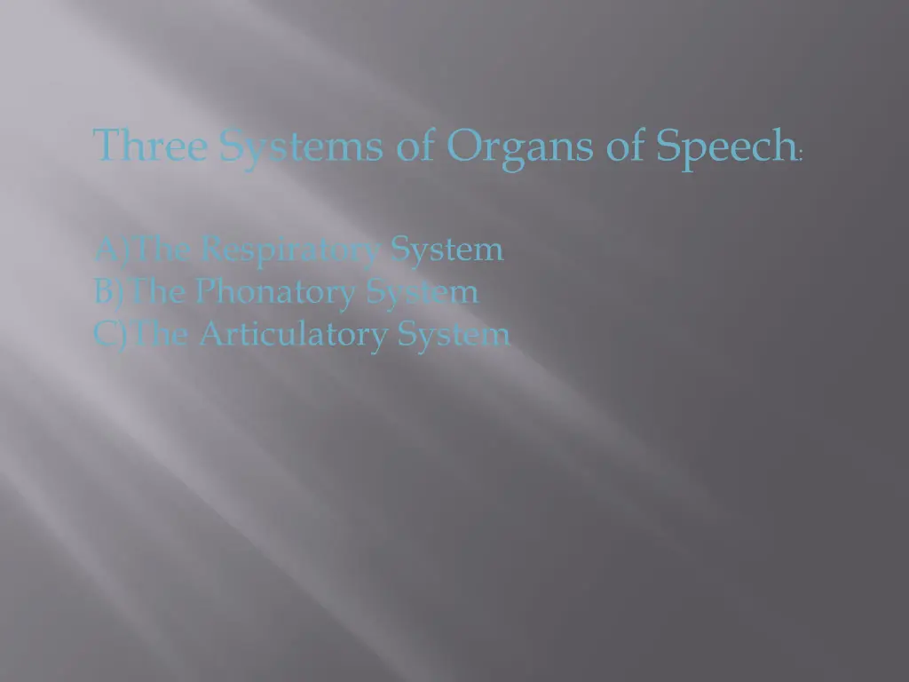 three systems of organs of speech