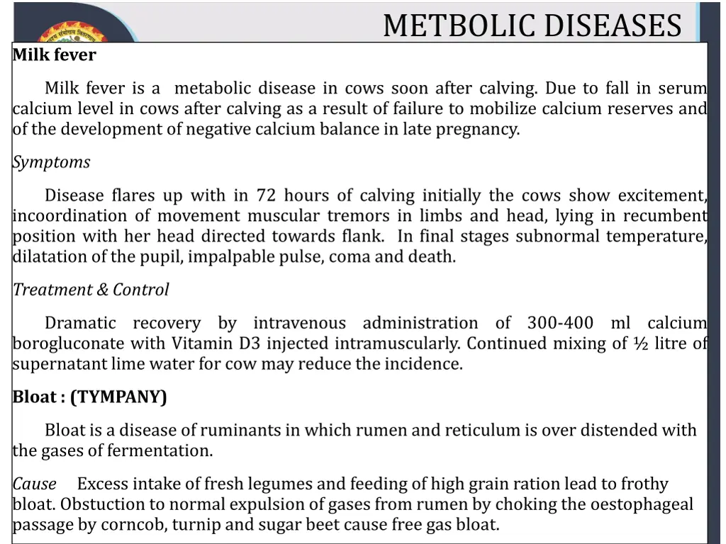 metbolic diseases