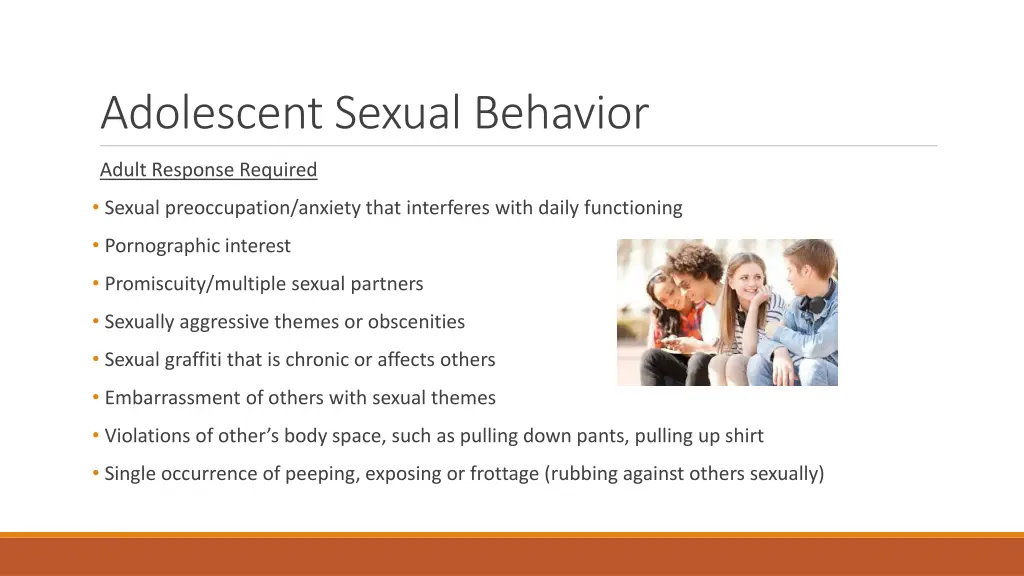 adolescent sexual behavior