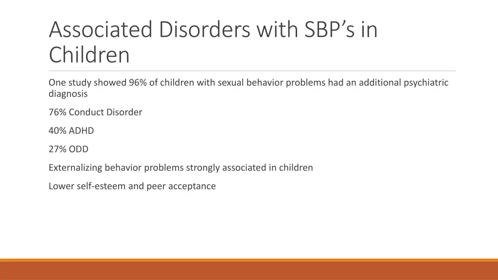 associated disorders with sbp s in children
