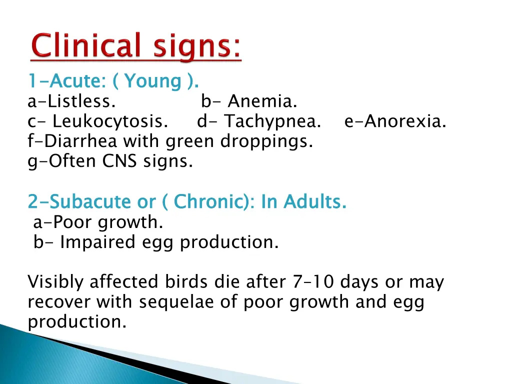 1 1 acute young a listless b anemia