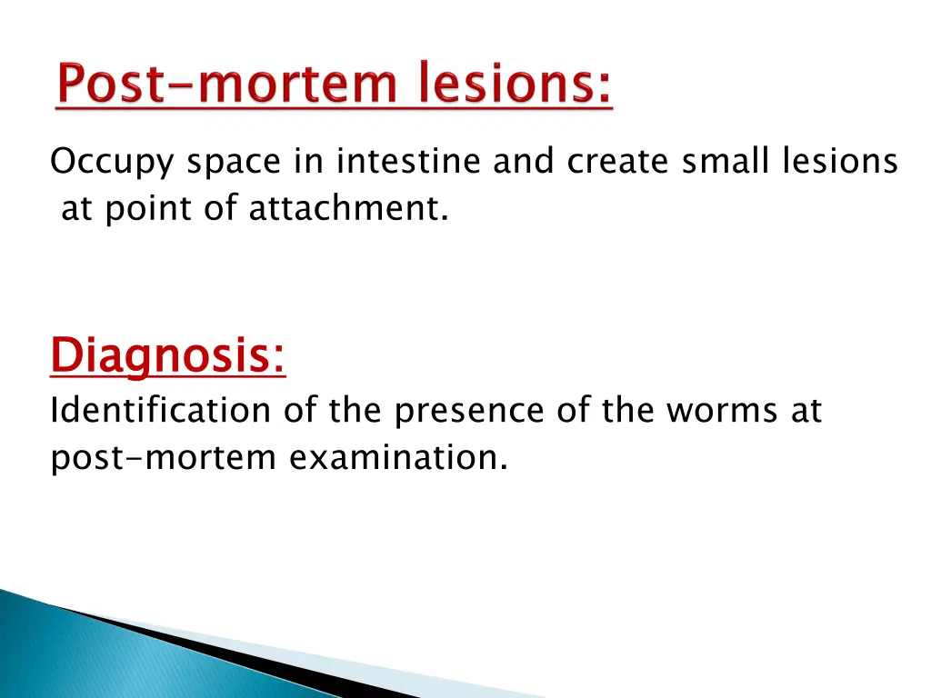 occupy space in intestine and create small