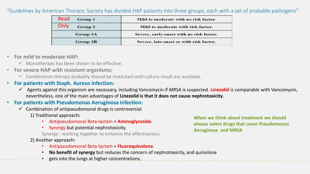 guidelines by american thoracic society