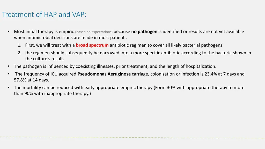 treatment of hap and vap