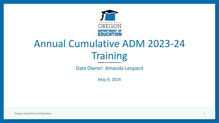 annual cumulative adm 2023 24 training