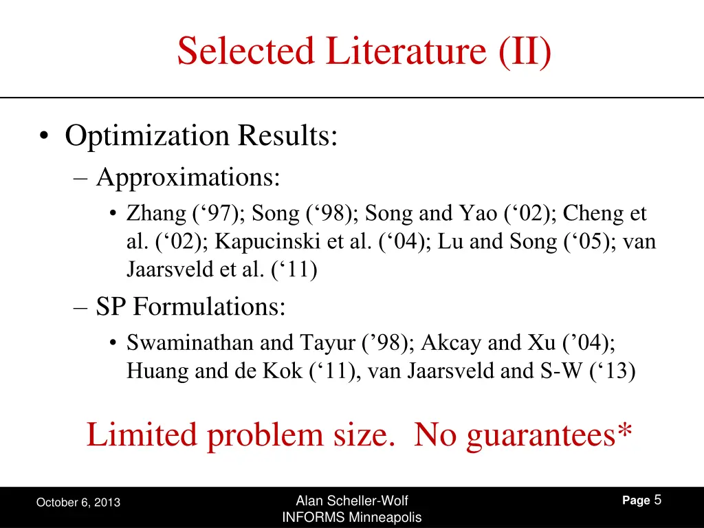 selected literature ii