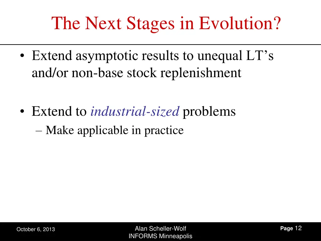 the next stages in evolution