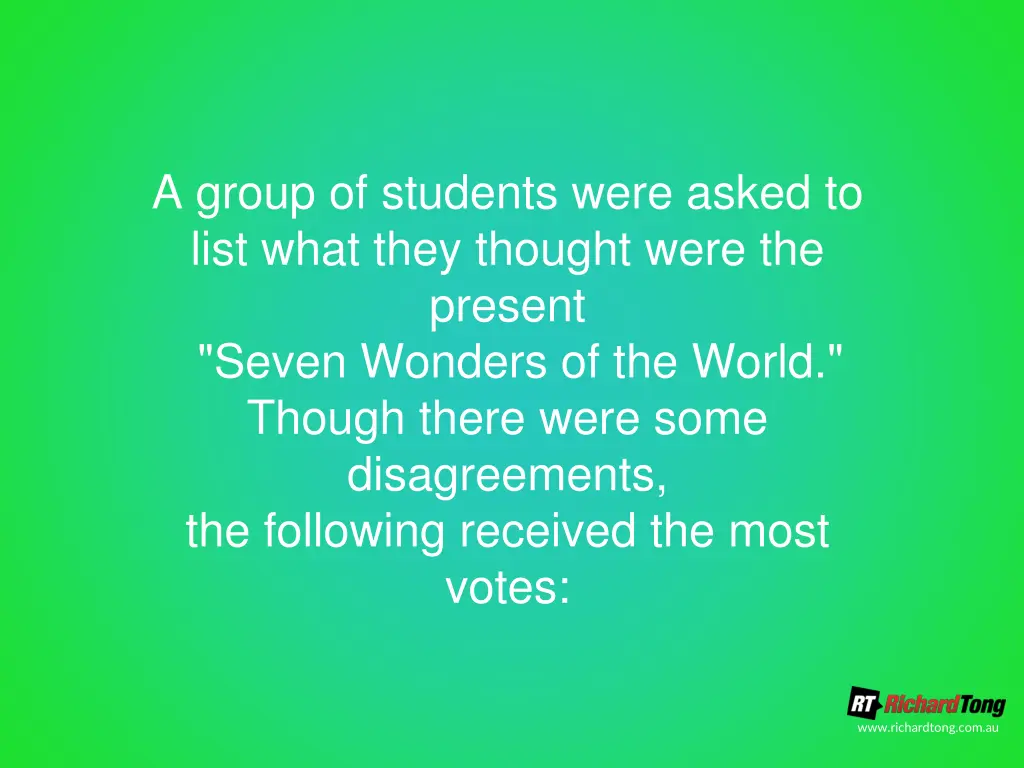 a group of students were asked to list what they
