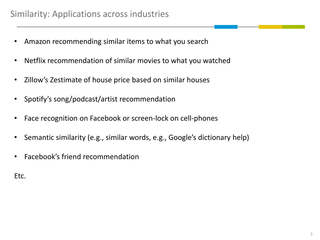 similarity applications across industries