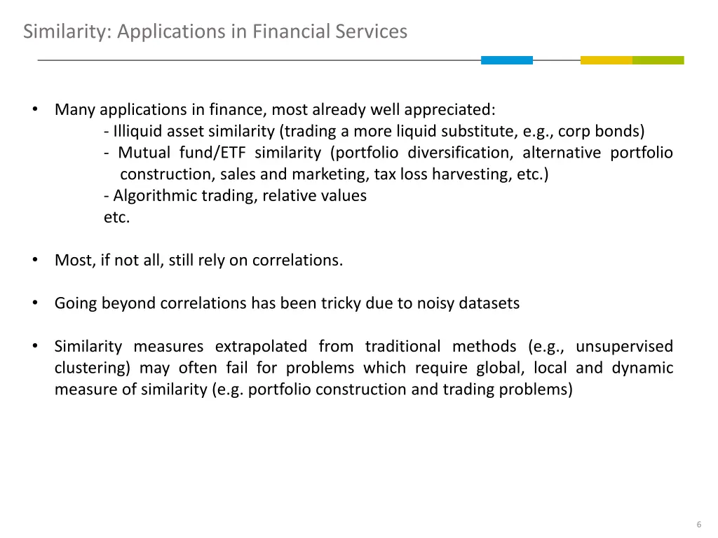 similarity applications in financial services