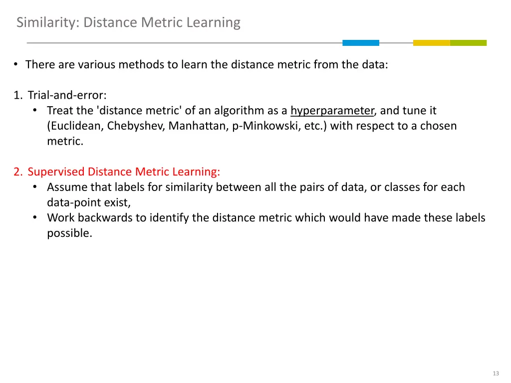 similarity distance metric learning 1
