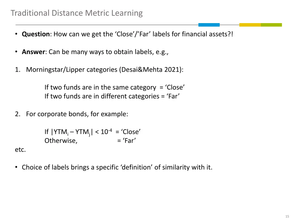 traditional distance metric learning 1