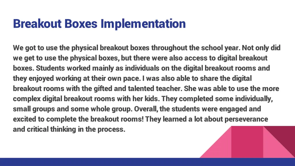 breakout boxes implementation 1