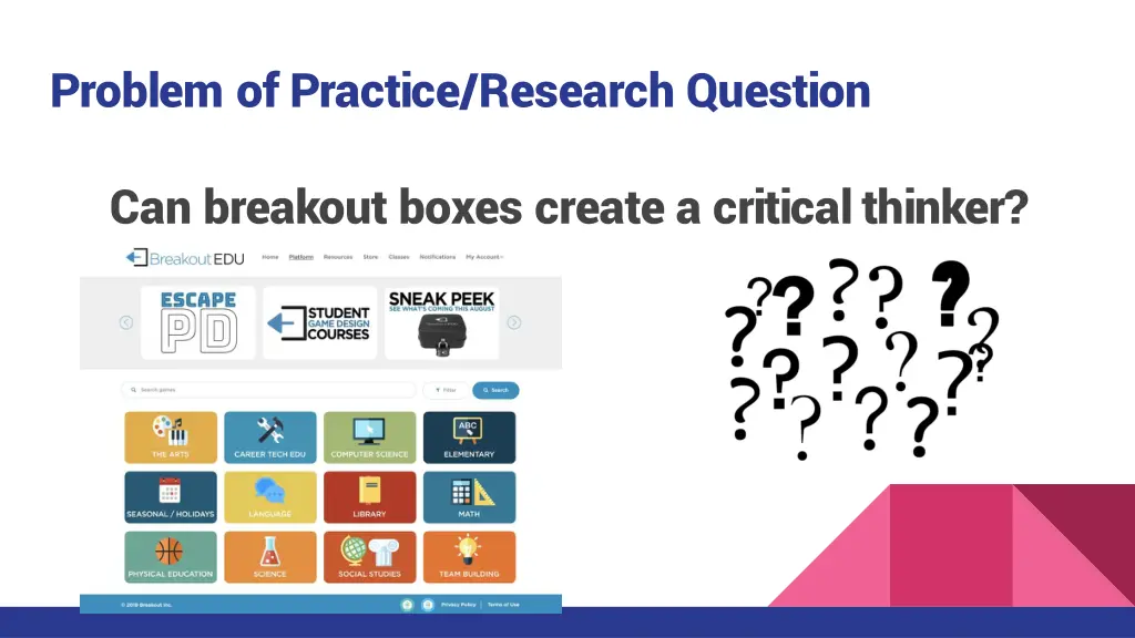 problem of practice research question