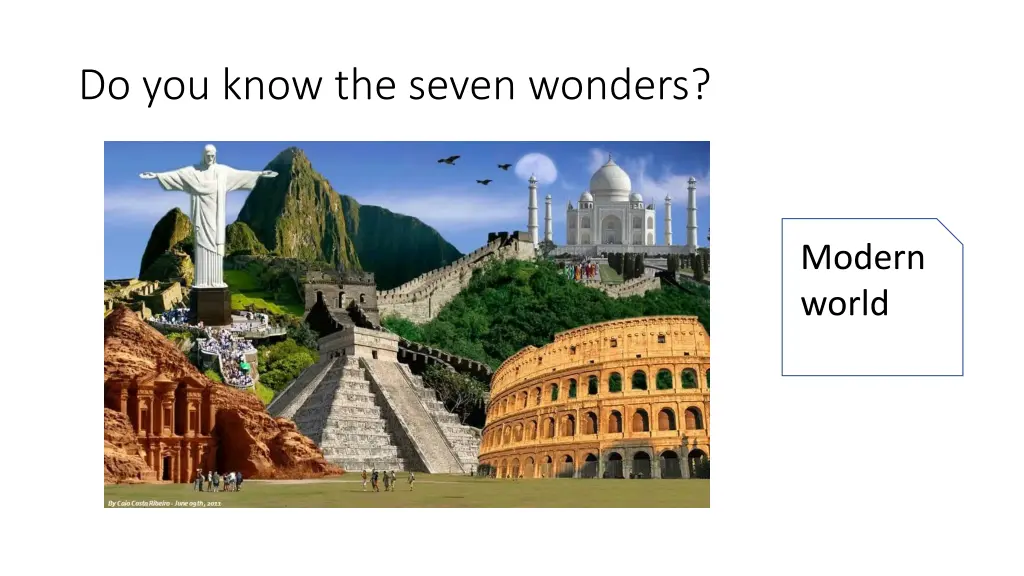 do you know the seven wonders